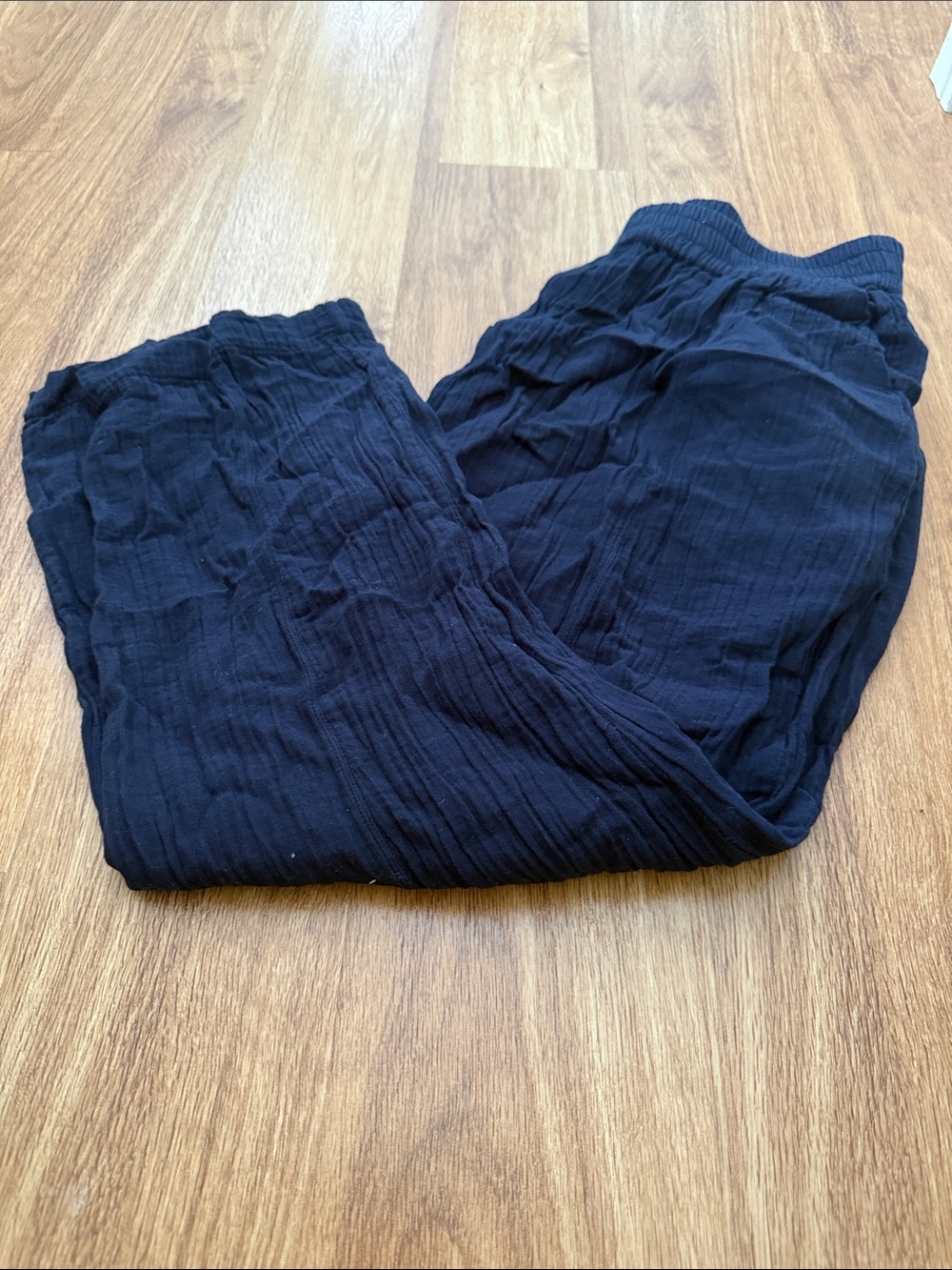 Women’s sundry linen navy pants crop wide leg  sz1